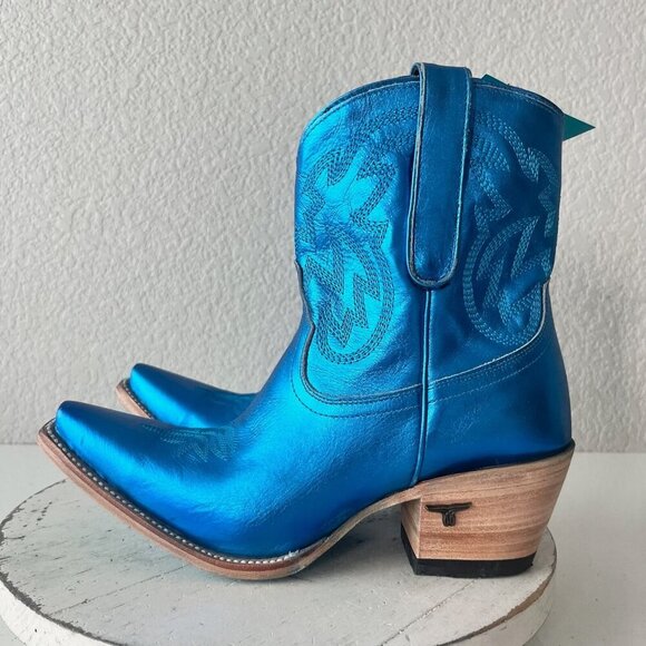 Lane SMOKESHOW Womens Cowboy Bootie 9 Blue Western Cowgirl Short Ankle Boots - Picture 4 of 11